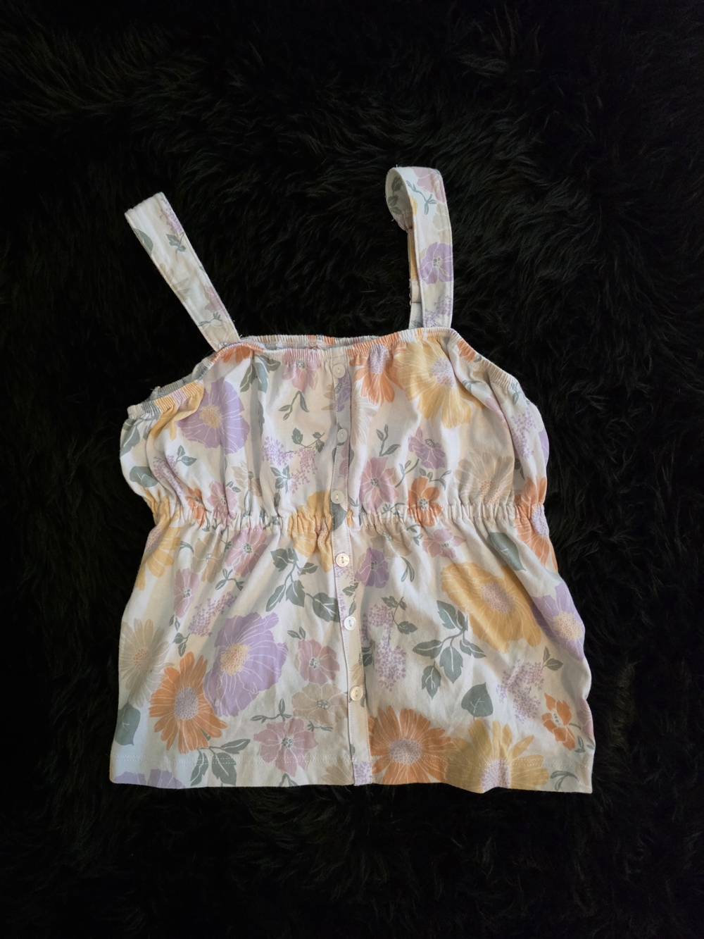 Abercrombie Kid's Floral Button-Front Tank Top - Floral Pastel Multicolor